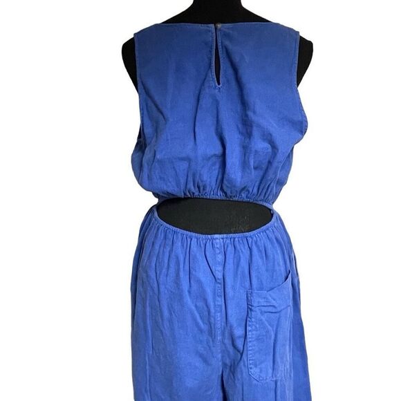Universal Thread Blue Garment Dyed Cutout Jumpsuit MI0026 - Picture 2 of 9
